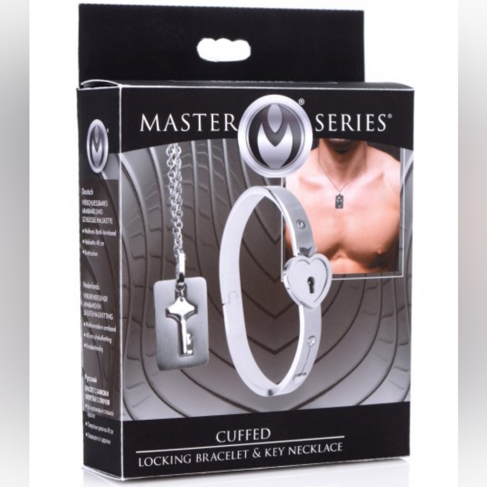 Cuffed Locking Bracelet and Key Necklace - Picture 7 of 7